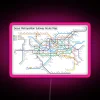 seoul subway rgb neon sign vibrant pink glow