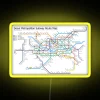 SEO-friendly Seoul subway neon RGB sign with vibrant yellow colors