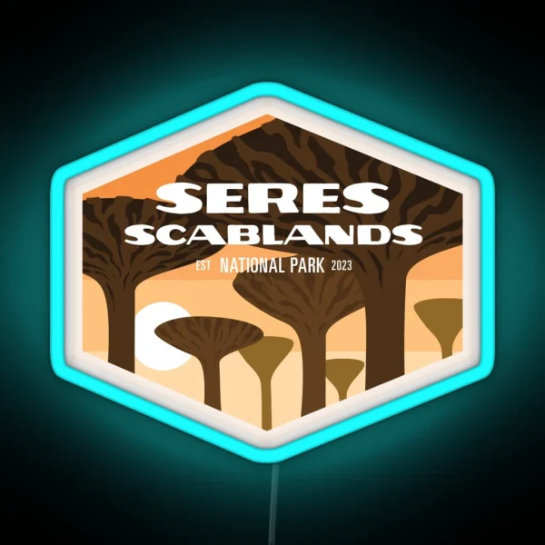 Seres Scablands National Park RGB Neon Sign