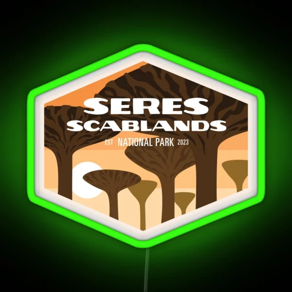 Seres Scablands National Park RGB Neon Sign