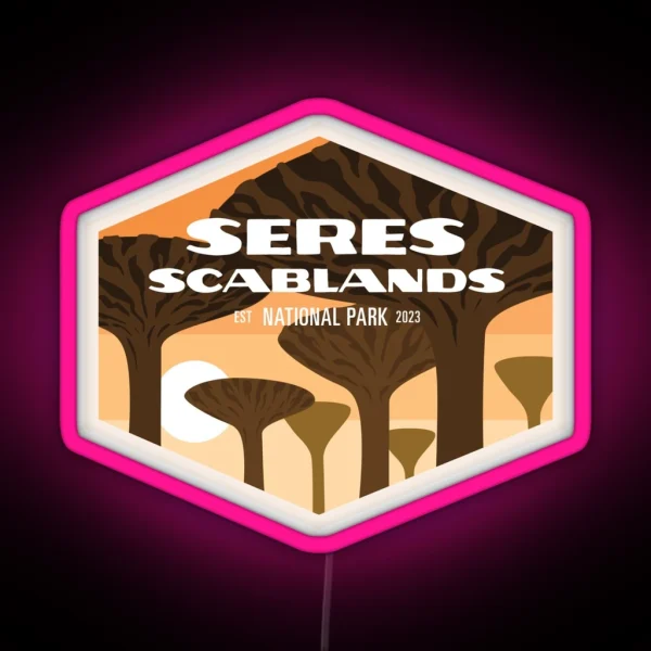 Seres Scablands National Park RGB Neon Sign
