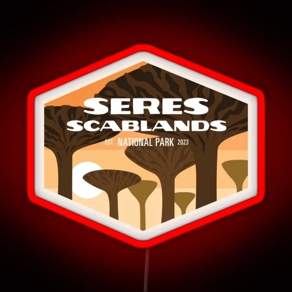 Seres Scablands National Park RGB Neon Sign