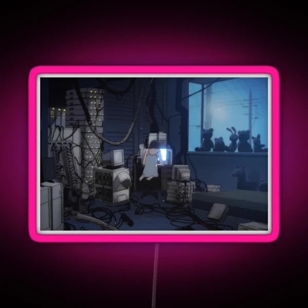 Serial Experiments Lain Lain S Room RGB Neon Sign
