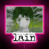 Neon Sign of Serial Experiments Lain Featuring RGB Colors and Pink Lighting