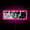 RGB Neon Sign Featuring Serious Yuta in Vibrant Pink
