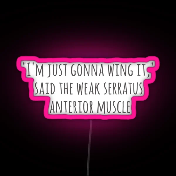 Serratus Anterior Wing It RGB Neon Sign