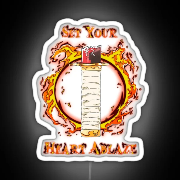 Set Your Hear Ablaze Flame Font RGB Neon Sign