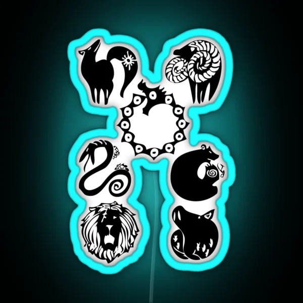 Seven Deadly Sins Classic Led RGB Neon Sign
