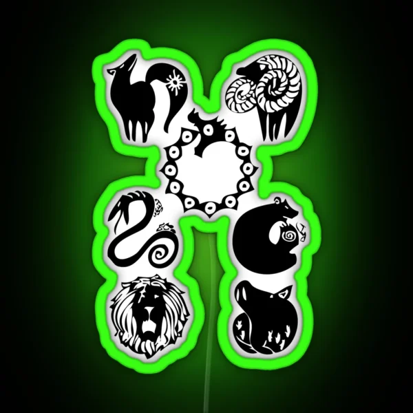 Seven Deadly Sins Classic Led RGB Neon Sign