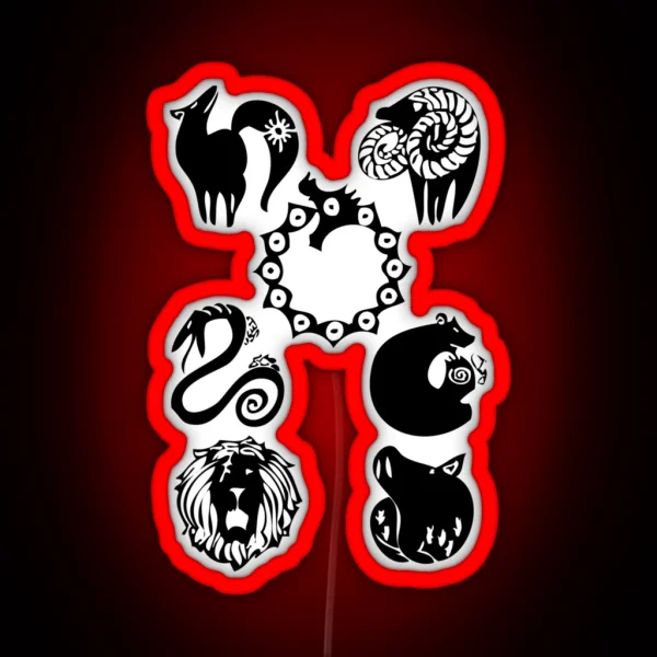 Seven Deadly Sins Classic Led RGB Neon Sign