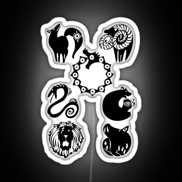 Seven Deadly Sins Classic Led RGB Neon Sign