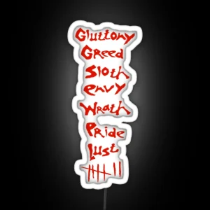 Seven Deadly Sins Se7en RGB Neon Sign