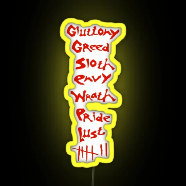 Seven Deadly Sins Se7en RGB Neon Sign