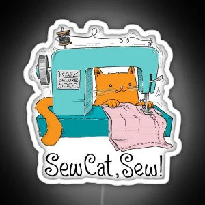 Sew Cat Sew RGB Neon Sign