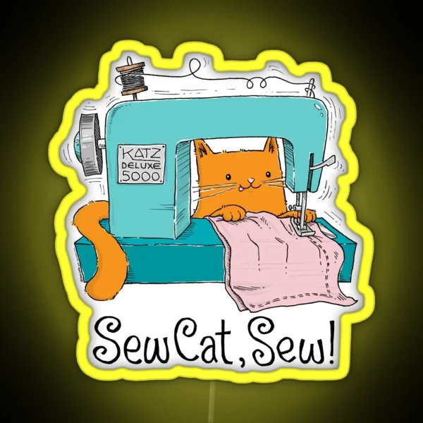 Sew Cat Sew RGB Neon Sign