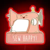 Cute Sewing Neon Sign for Sewists - LED RGB Red Decor