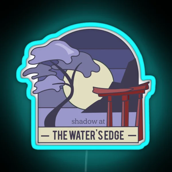 Shadow At The Water S Edge Vector Art RGB Neon Sign