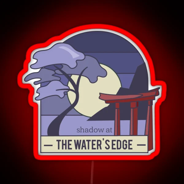 Shadow At The Water S Edge Vector Art RGB Neon Sign