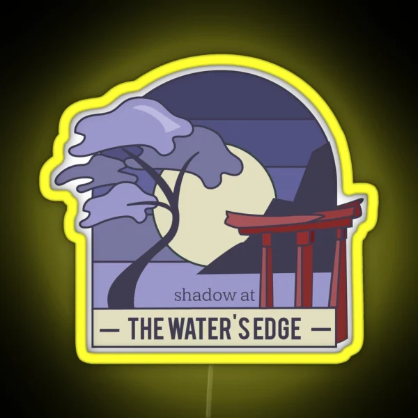 Shadow At The Water S Edge Vector Art RGB Neon Sign