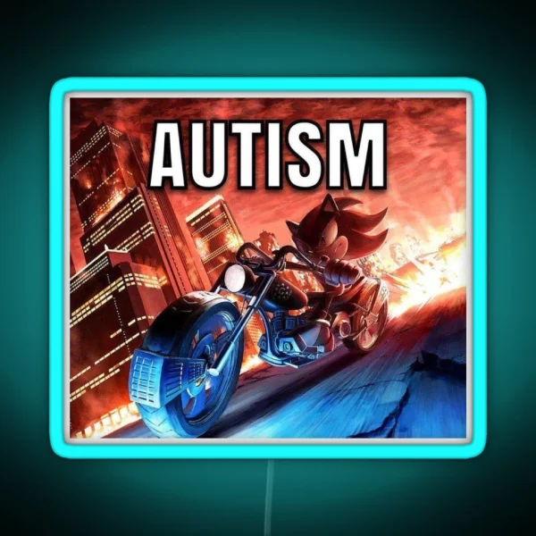 Shadow Autism Meme RGB Neon Sign