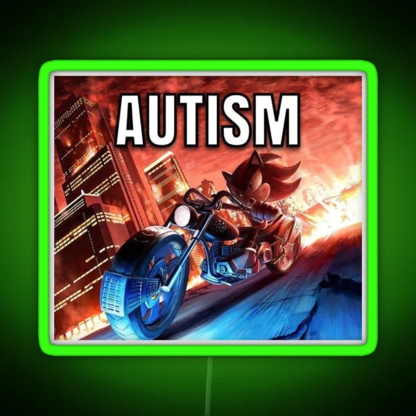 Shadow Autism Meme RGB Neon Sign