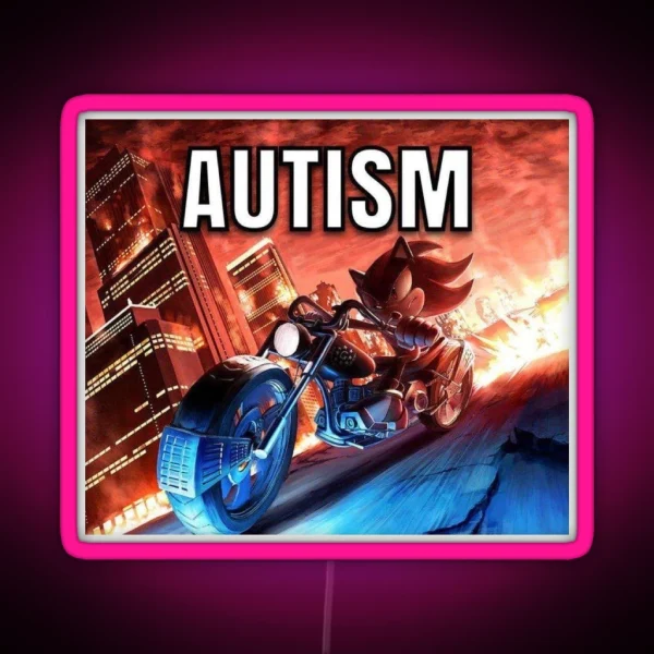 Shadow Autism Meme RGB Neon Sign
