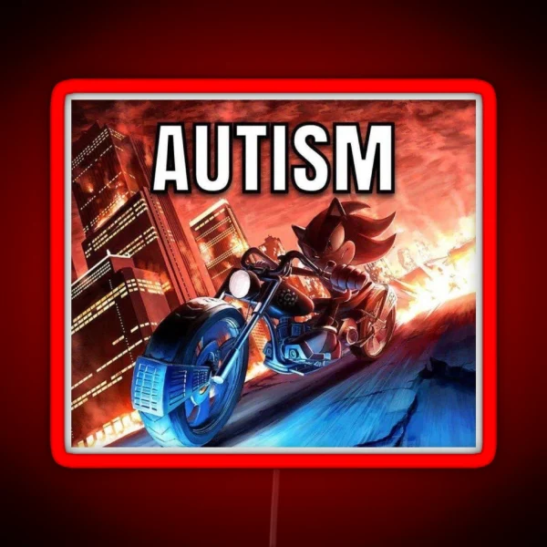 Shadow Autism Meme RGB Neon Sign