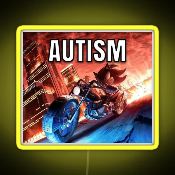 Shadow Autism Meme RGB Neon Sign