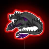 rgb neon sign featuring a shadow dragon design