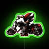 Shadow The Hedgehog Fan Art Neon Sign Merch Motorcycle RGB Green