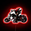 Shadow The Hedgehog Fan Art Neon Sign Design Vibrant Motorcycle Merchandise RGB Neon Graphics