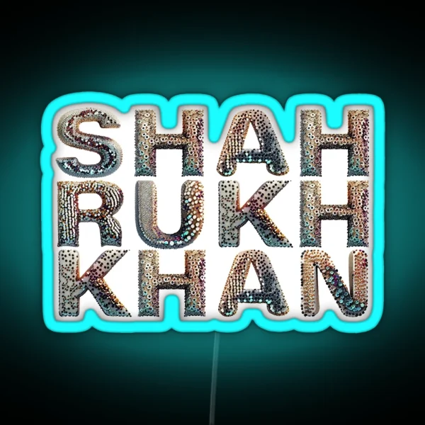 Shah Rukh Khan Text Digital Art Edition 1 RGB Neon Sign