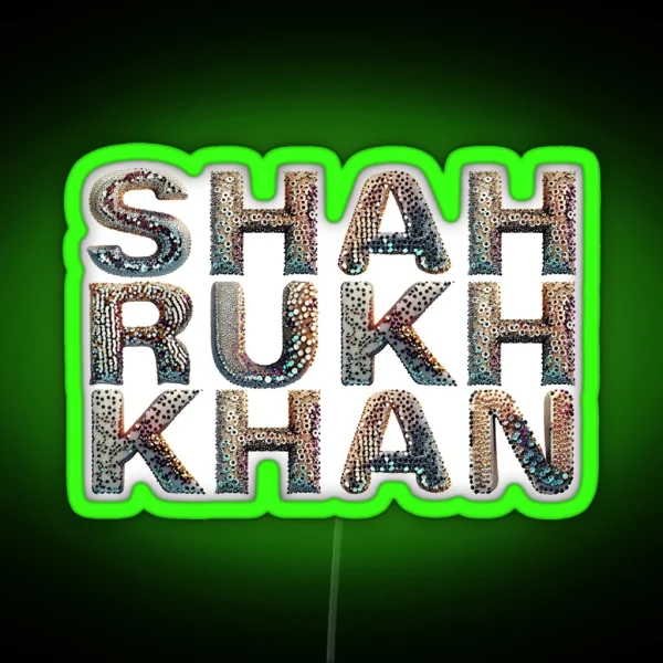 Shah Rukh Khan Text Digital Art Edition 1 RGB Neon Sign