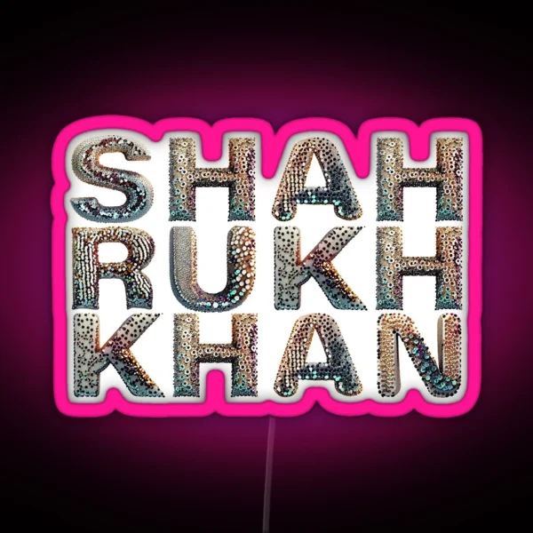 Shah Rukh Khan Text Digital Art Edition 1 RGB Neon Sign