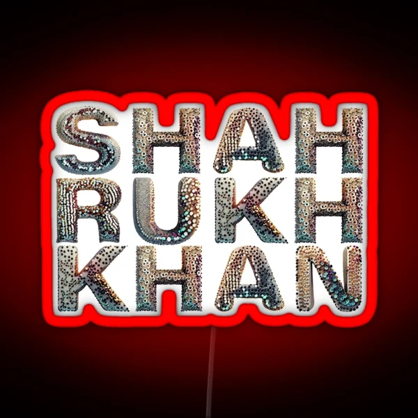 Shah Rukh Khan Text Digital Art Edition 1 RGB Neon Sign