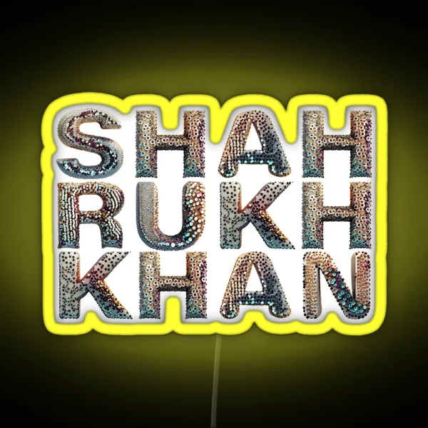 Shah Rukh Khan Text Digital Art Edition 1 RGB Neon Sign