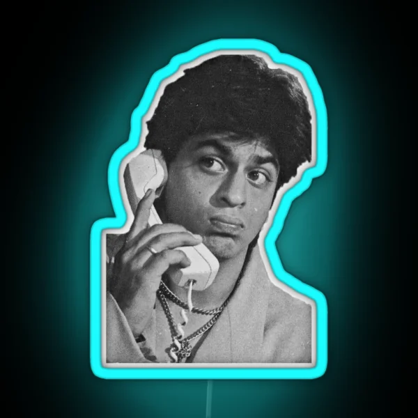 Shah Rukh With Phone RGB Neon Sign