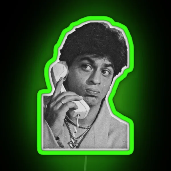 Shah Rukh With Phone RGB Neon Sign