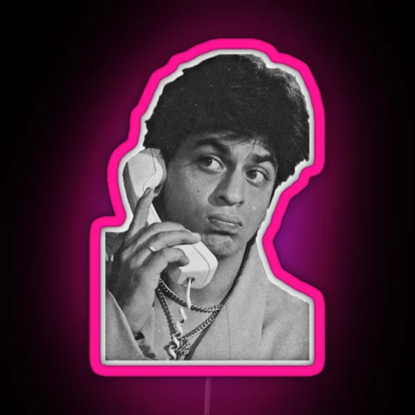 Shah Rukh With Phone RGB Neon Sign
