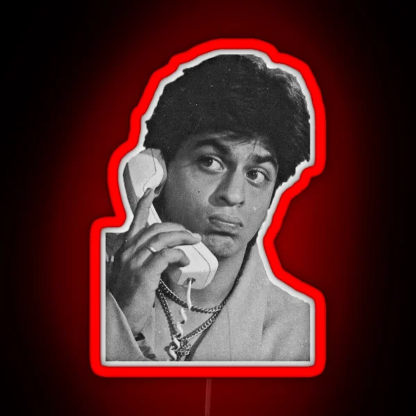 Shah Rukh With Phone RGB Neon Sign