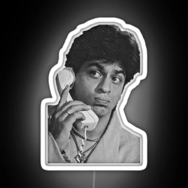 Shah Rukh With Phone RGB Neon Sign