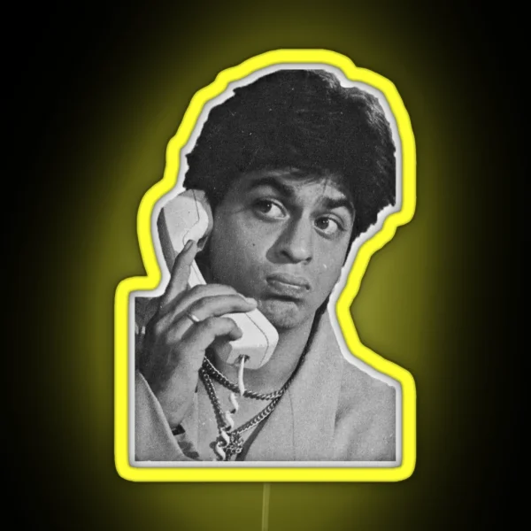 Shah Rukh With Phone RGB Neon Sign
