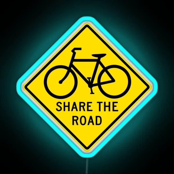Share The Road RGB Neon Sign