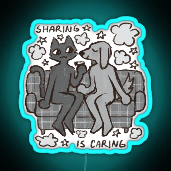 Sharing Is Caring RGB Neon Sign