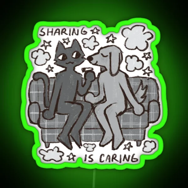 Sharing Is Caring RGB Neon Sign