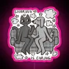 sharing is caring rgb neon sign pink
