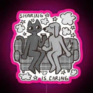 Sharing Is Caring RGB Neon Sign