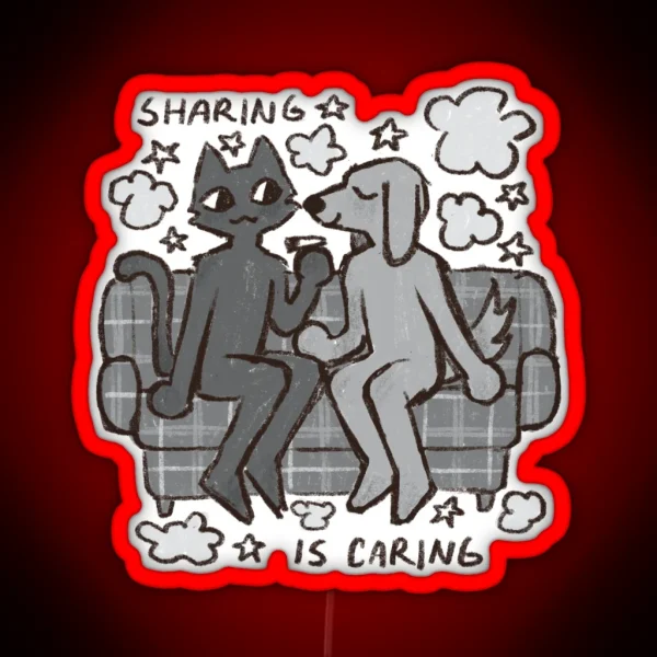Sharing Is Caring RGB Neon Sign
