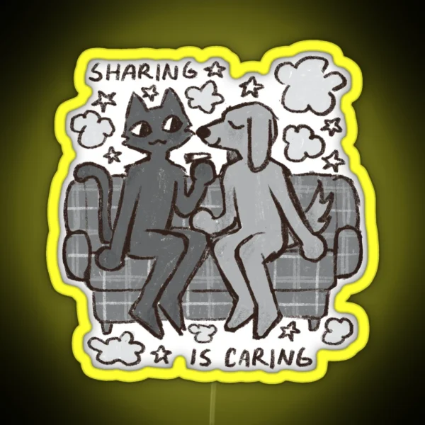 Sharing Is Caring RGB Neon Sign