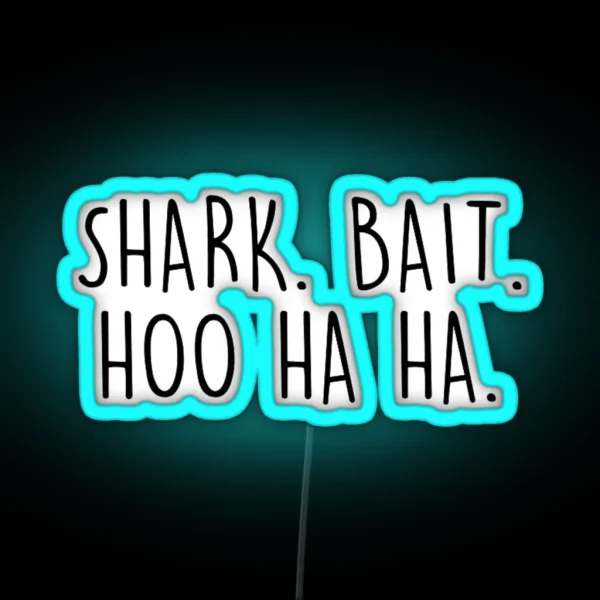 Shark Bait Black Lettering RGB Neon Sign